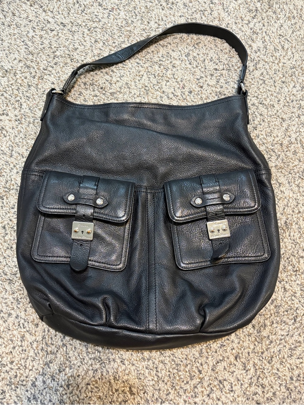 Vintage Lauren Ralph Lauren PRL Sample Development Leather Cargo Hobo Bag